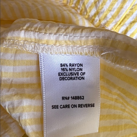Torrid Belle Isle Popover Top Yellow Stripe - Picture 5 of 6